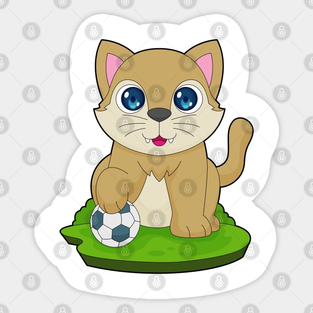 Cat Soccer player Soccer Sticker by Markus Schnabel